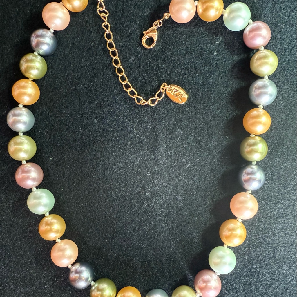 Elegant Kenneth J Lane Multicolor Pearl Necklace